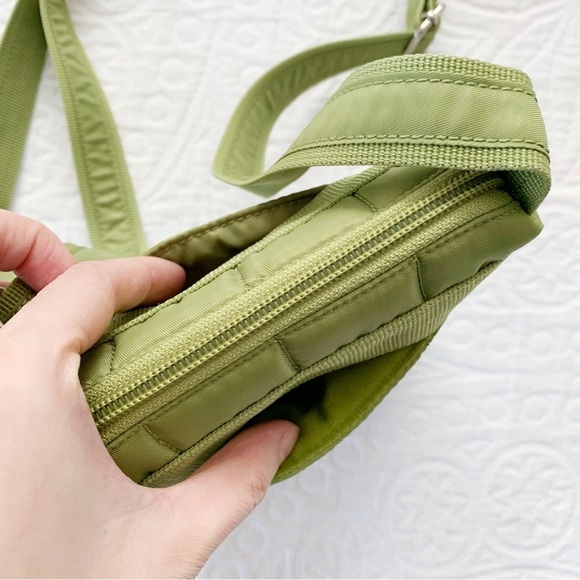 LUG Quilted Puffer Travel Crossbody Bag, Lime Green - Picture 5 of 6